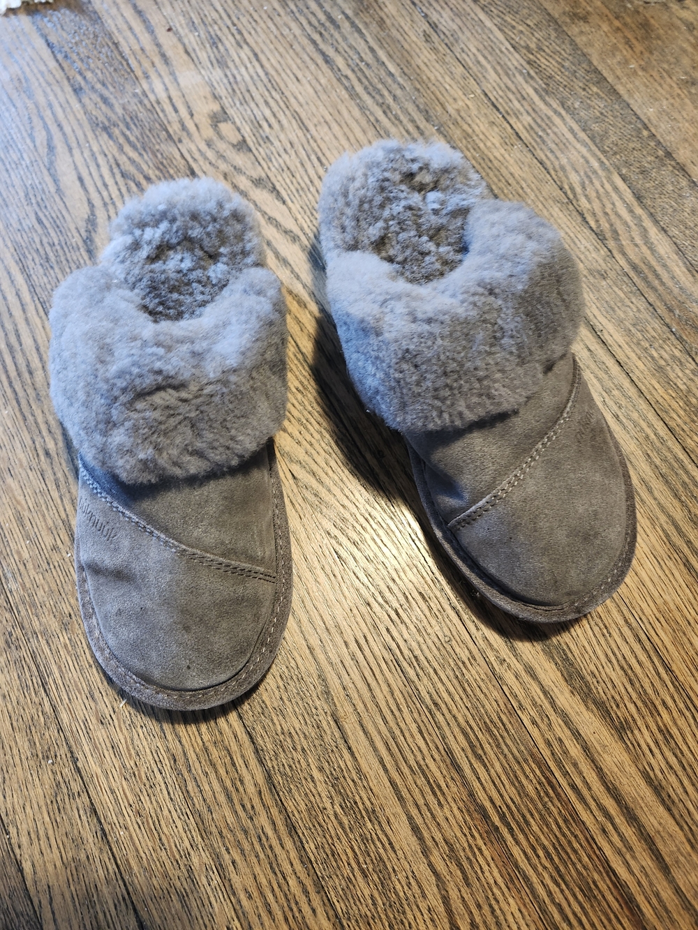 Women's Nůknuůk Gray Suede Faux-Sheepskin Lined Slip-On Loafers